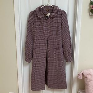 QUO checkered coat, NWT